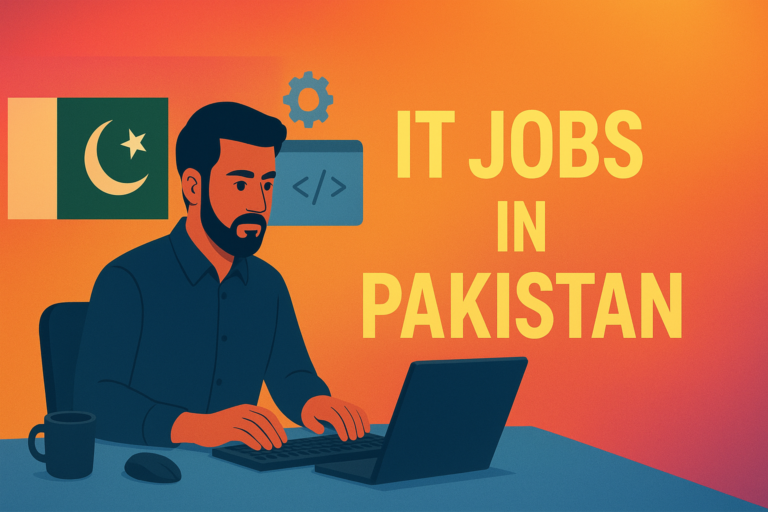 Person working on IT jobs in Pakistan