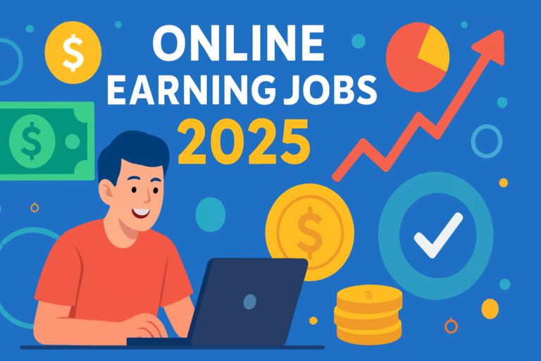 Person working on online earning jobs