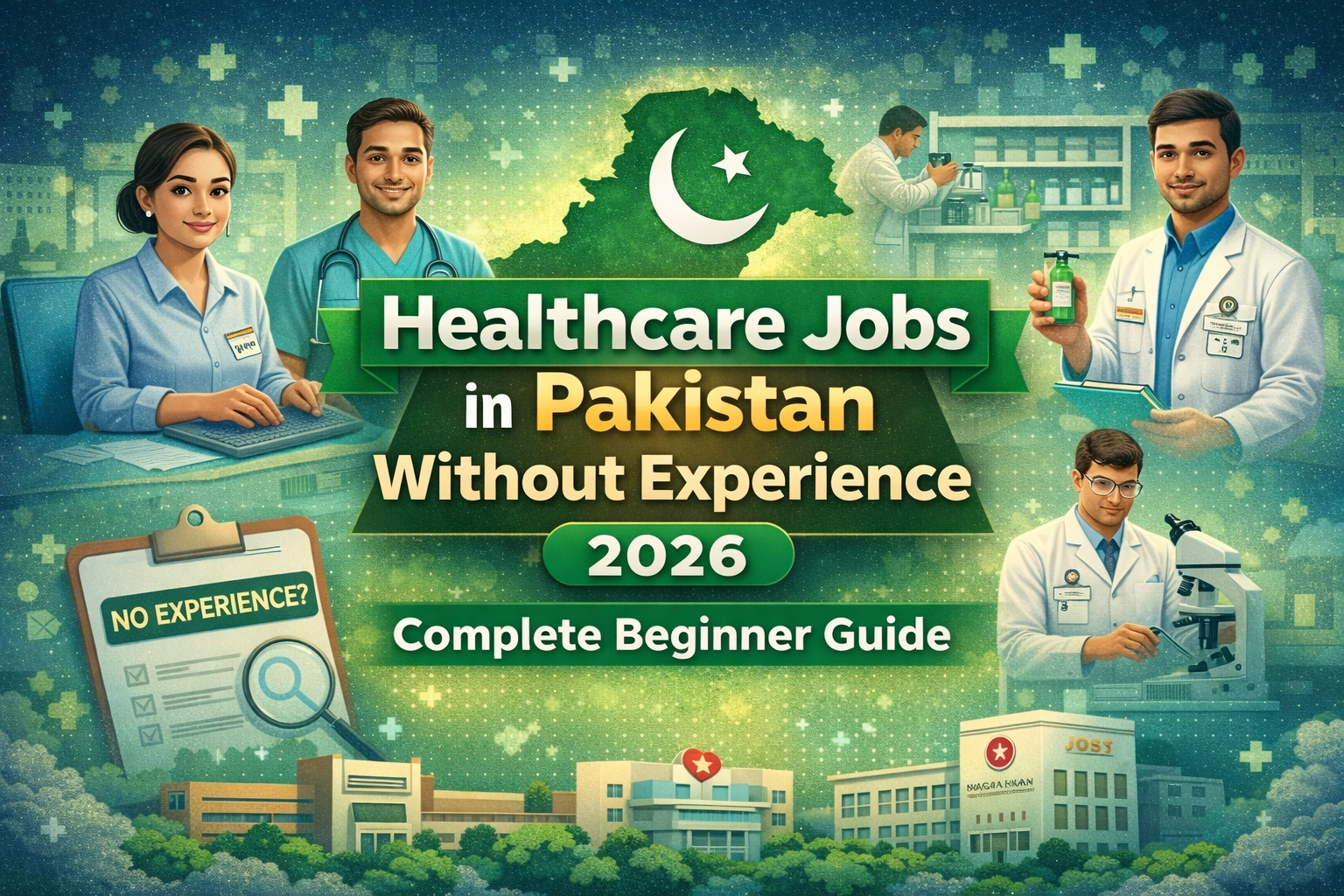 Visual representation of 2020 healthcare job listings in Pakistan, specifically for individuals with no experience.