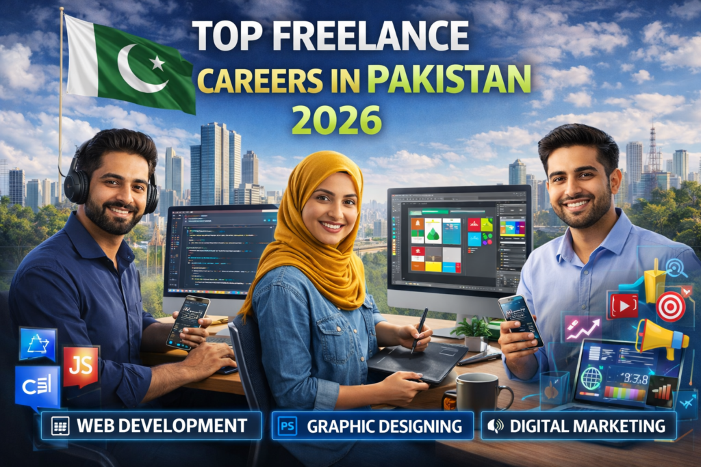 Visual representation of the top freelance career options in Pakistan for 2016, featuring key insights and data points.