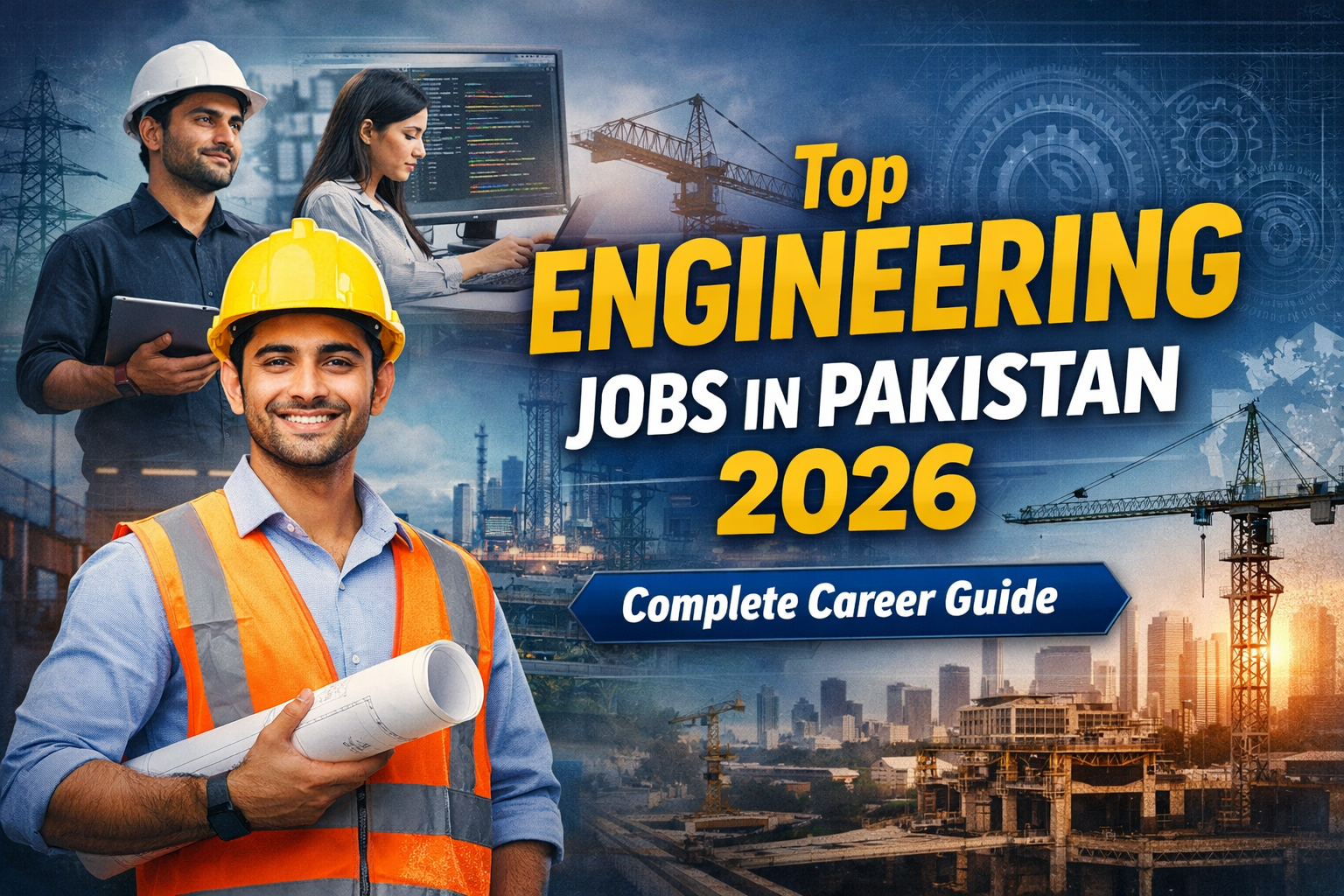 Infographic showcasing the top engineering jobs in Pakistan for 2020, highlighting key roles and industry trends.